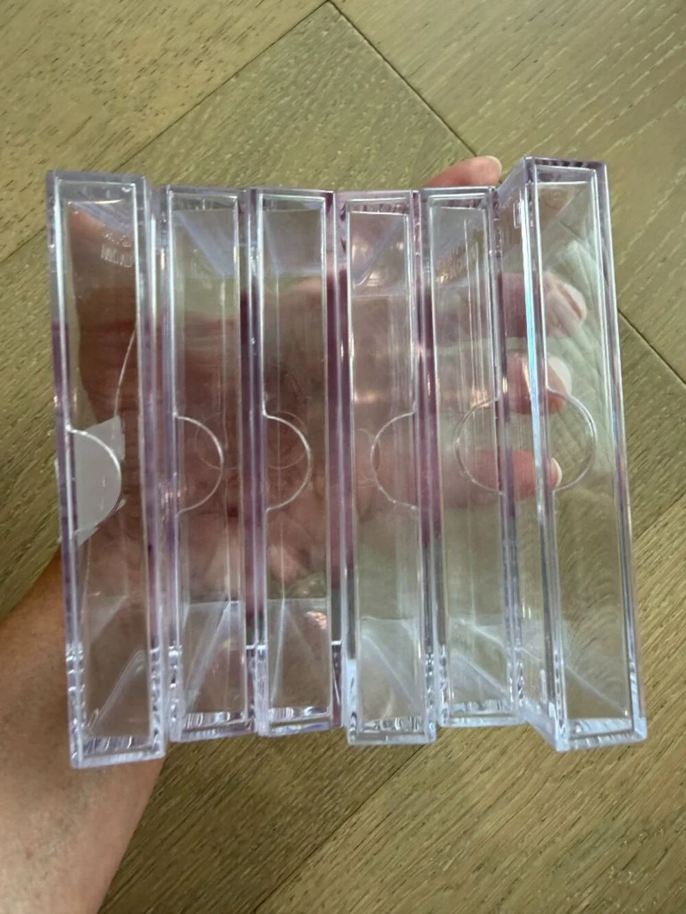 Lot of 6 Ultra-PRO Clear Plastic Hard Trading Card Storage Cases 2-Piece Boxes